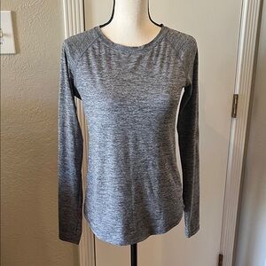 Champion Elite Heather Gray Long Sleeve Athletic Tee XS